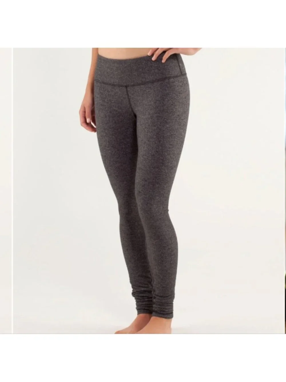 Lululemon Wunder Under Pant Herringbone Black / Rose Herringbone Black